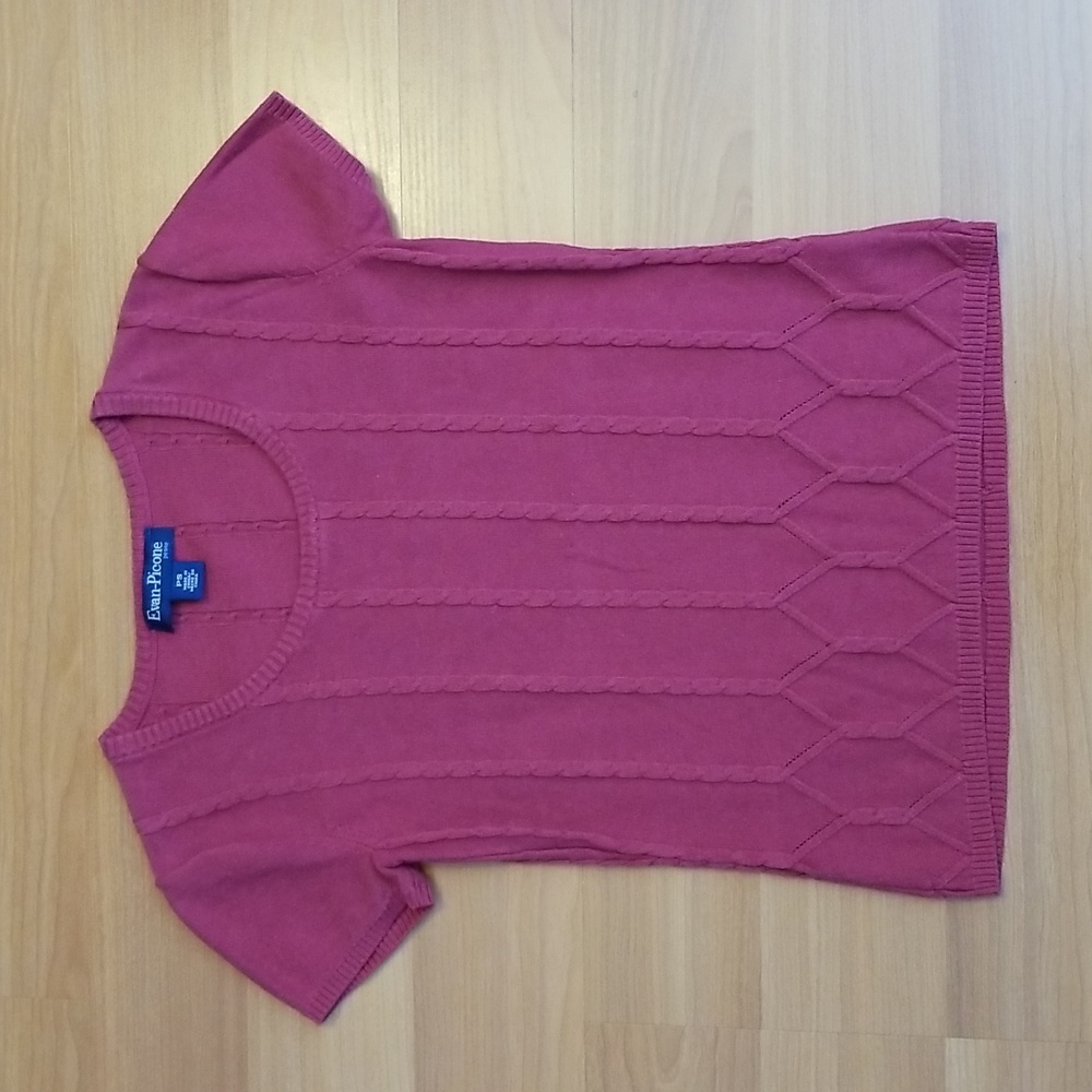 Evan-Picone Petite Short Sleeve Sweater Size S
